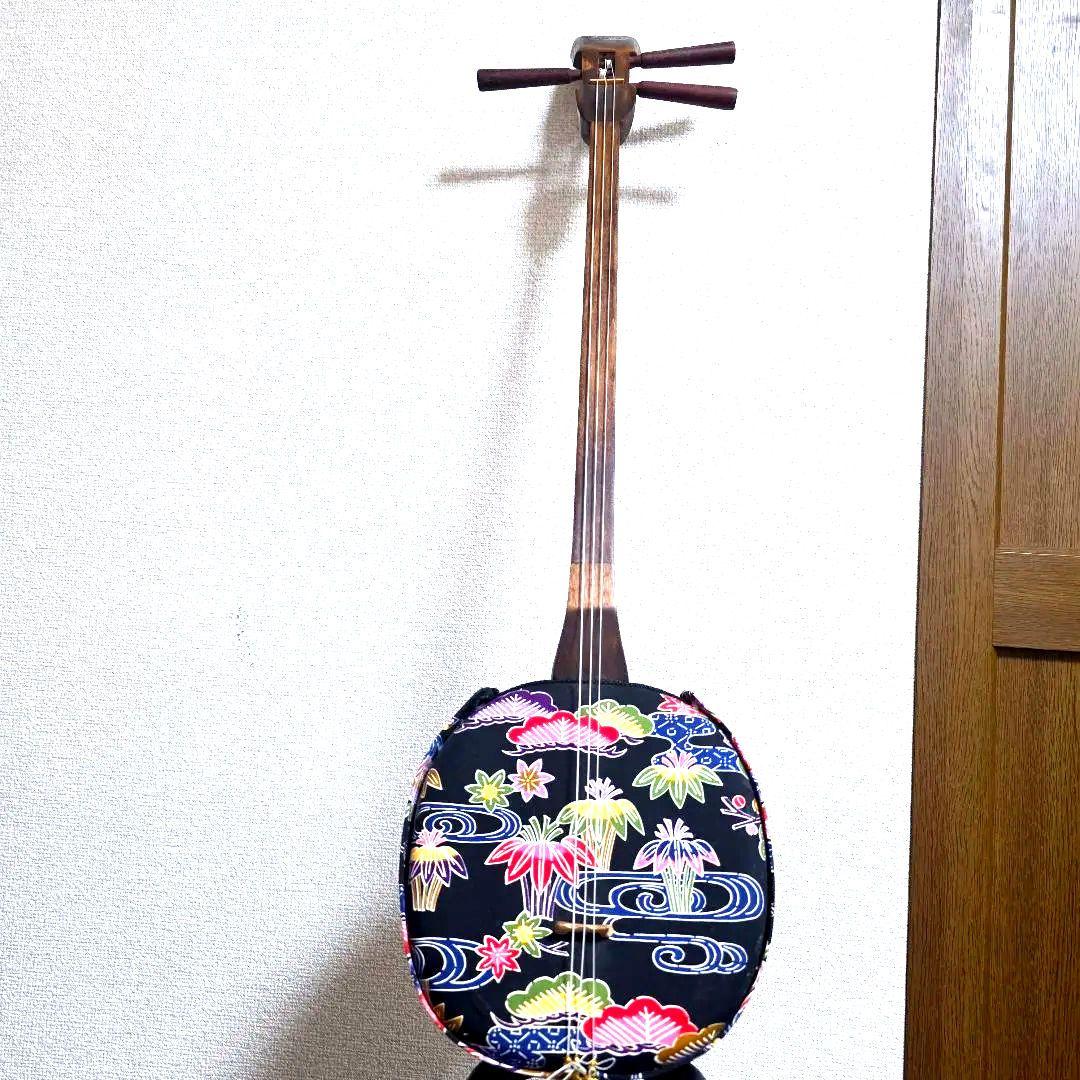 【489】ASOVIVA アソビバ 沖縄 三線 弦楽器 和楽器 ウッド三線
