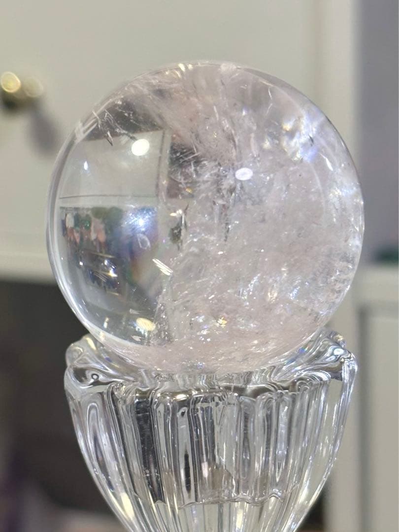 高品質　ピンククォーツ　ピンクアゼツライト　スフィア　ピンクファイアークォーツ