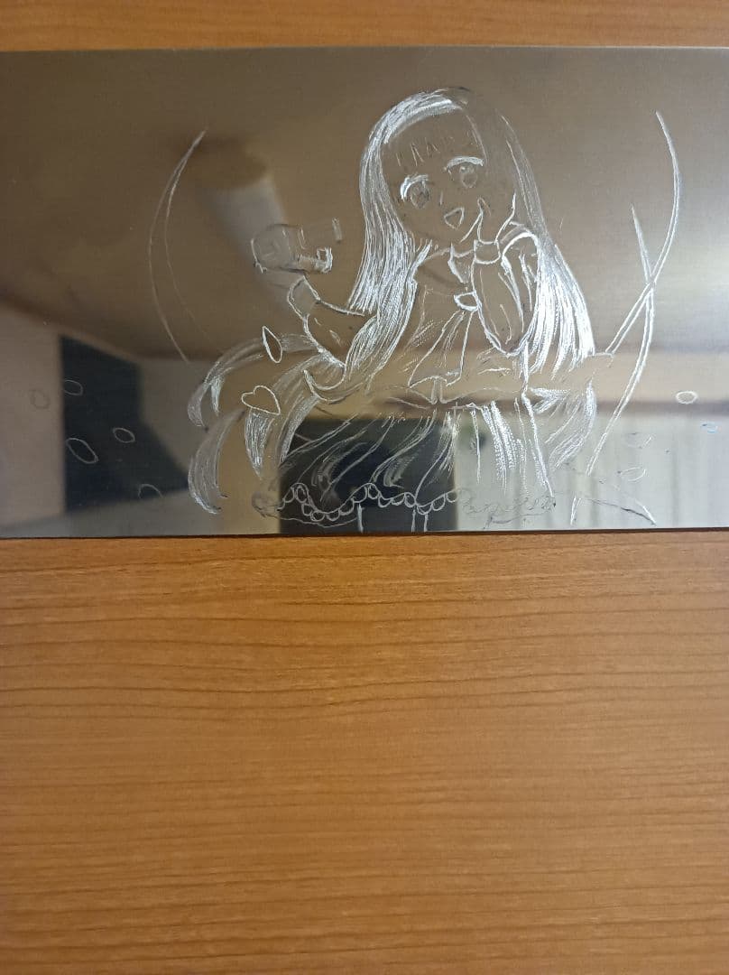 ハンドメイド品　カードキャプターさくら　彫金プレート　1点物　エッチング加工