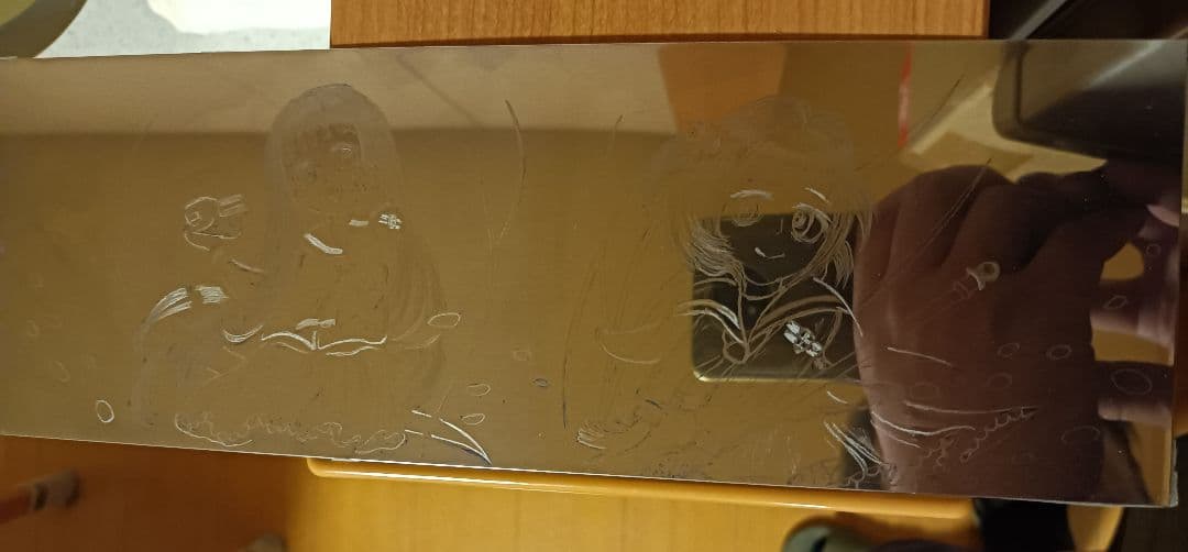 ハンドメイド品　カードキャプターさくら　彫金プレート　1点物　エッチング加工