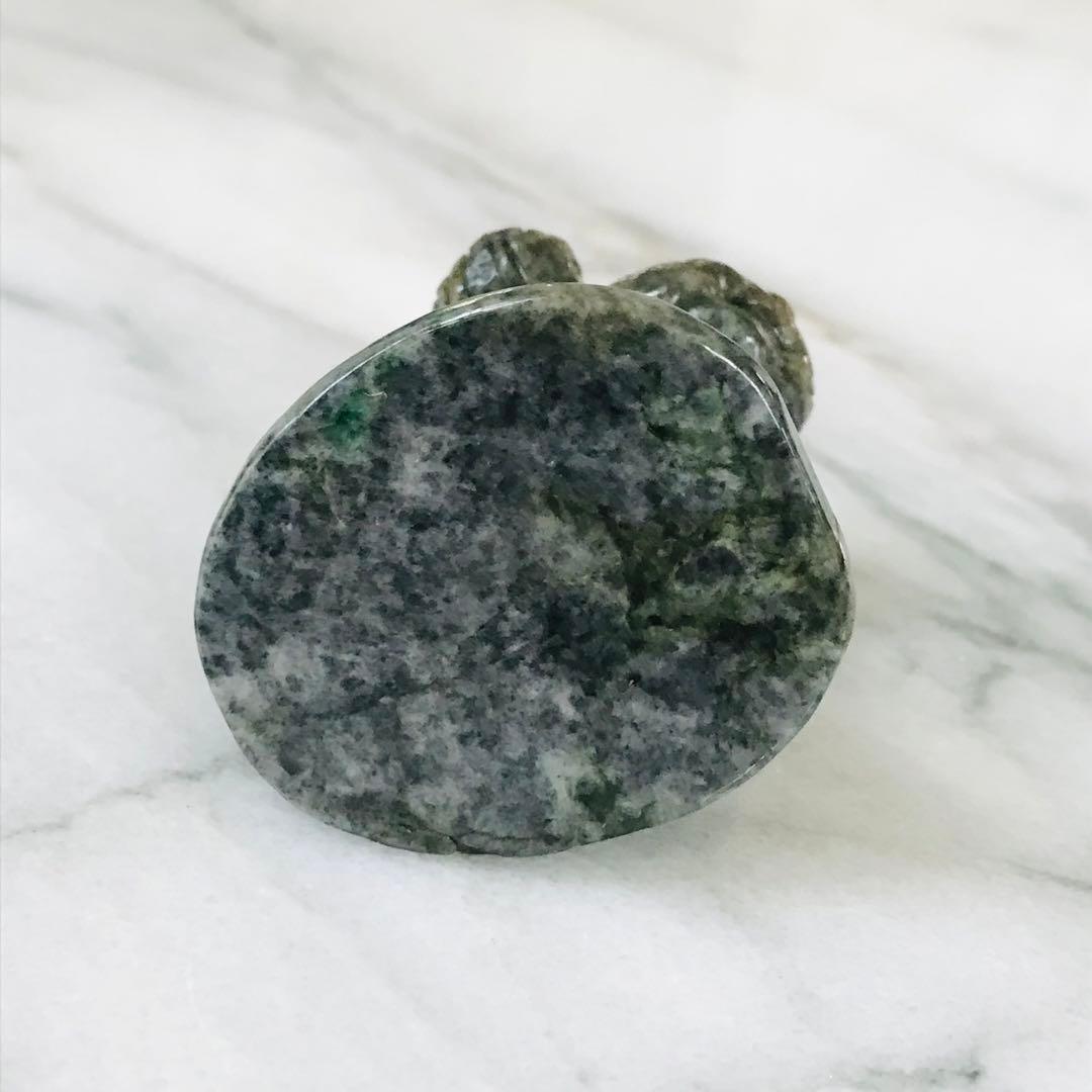 [O130-001］翡翠　インテリア　オブジェ　ミャンマー産　トイプードル