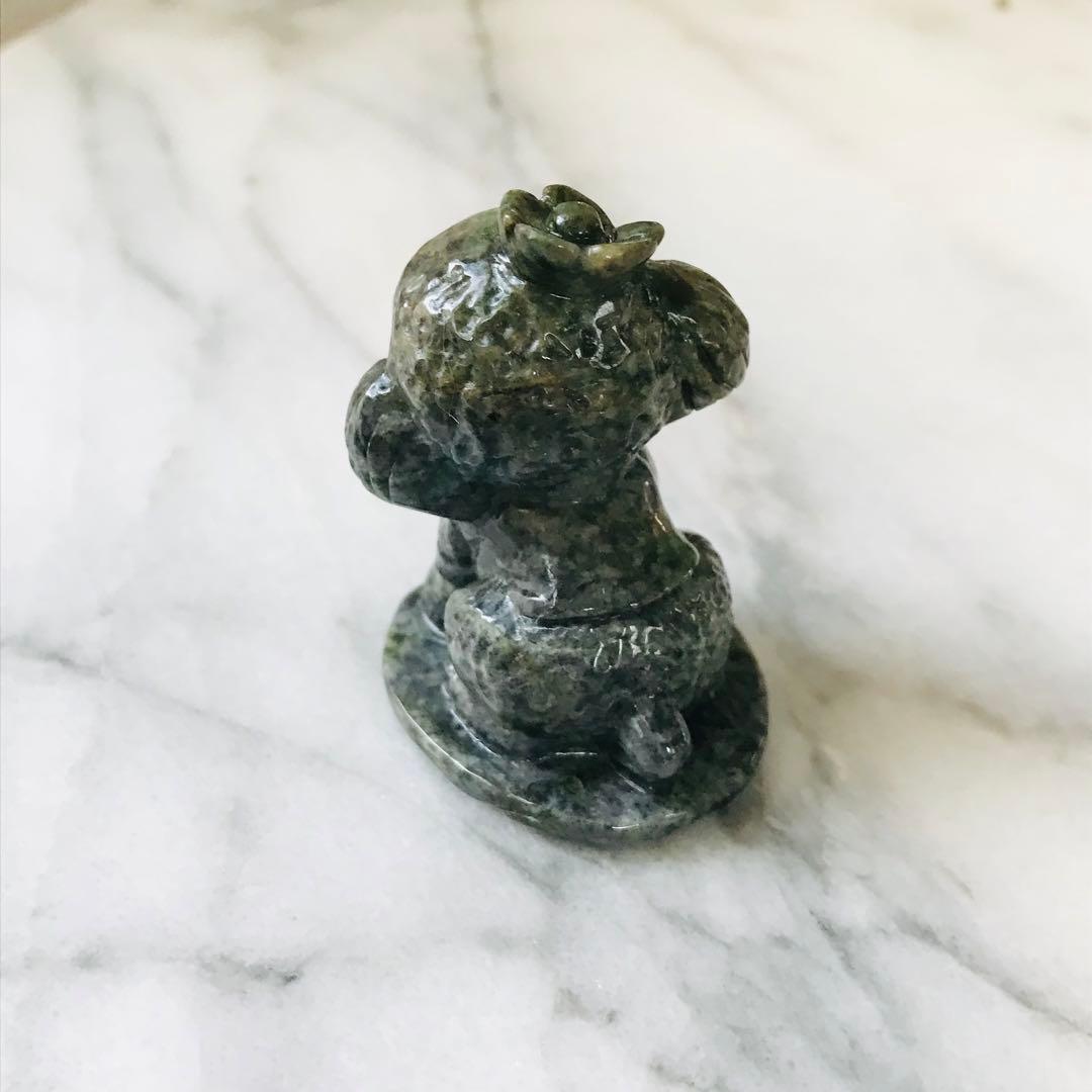 [O130-001］翡翠　インテリア　オブジェ　ミャンマー産　トイプードル