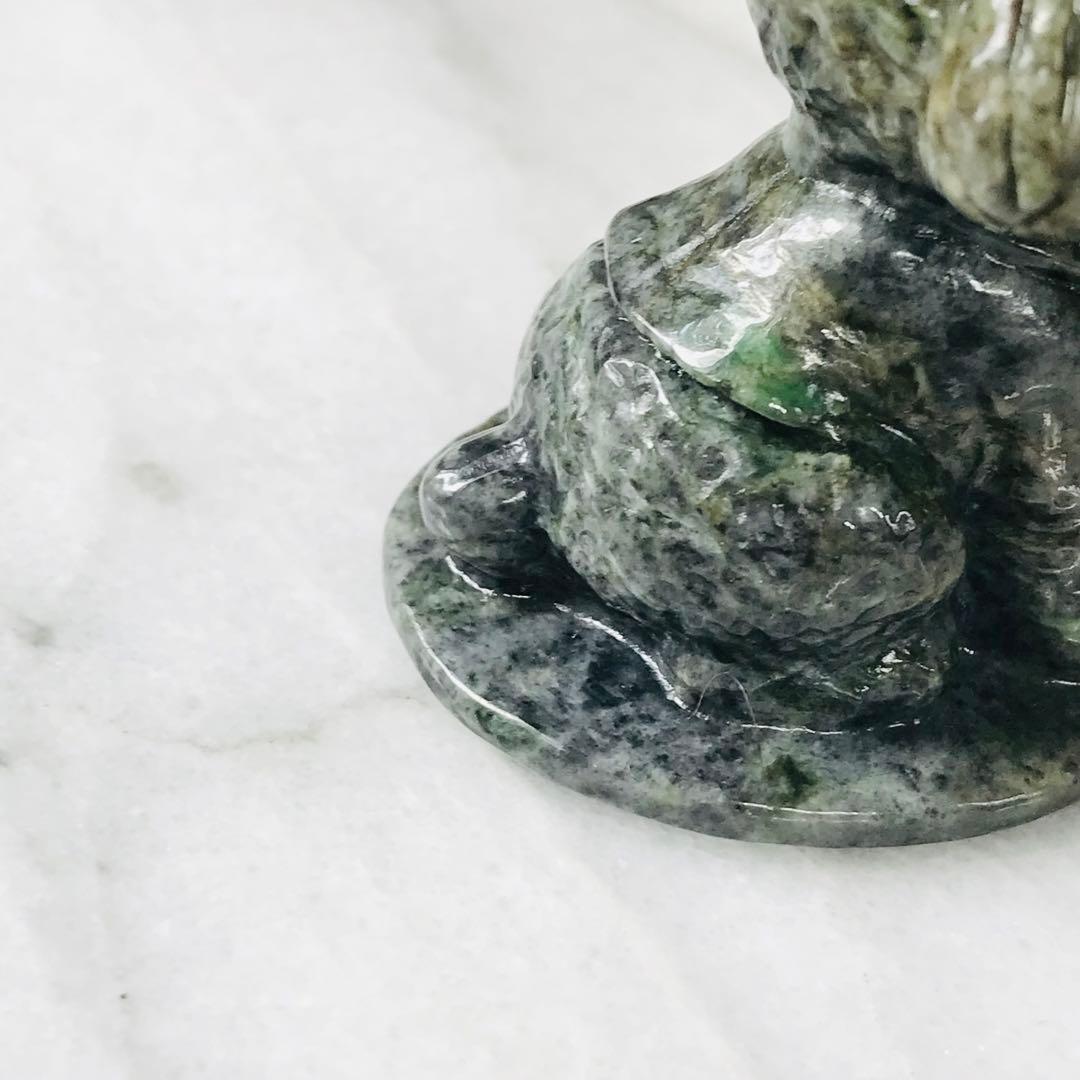 [O130-001］翡翠　インテリア　オブジェ　ミャンマー産　トイプードル