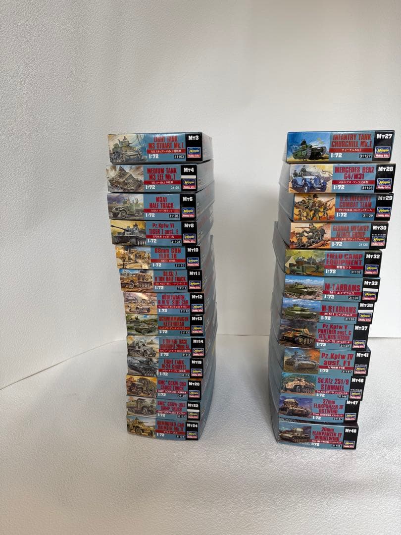 ハセガワ1/72 スケール軍用モデルキット 25個セット
