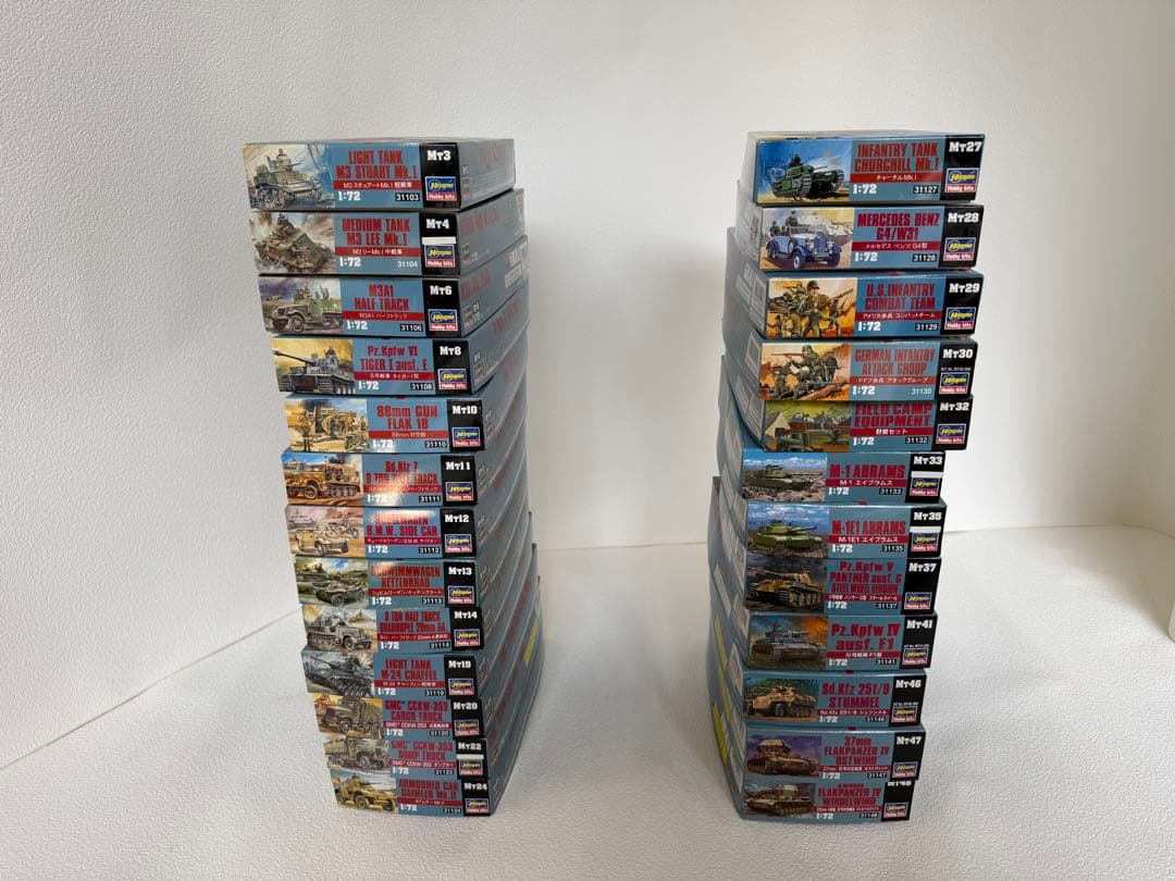 ハセガワ1/72 スケール軍用モデルキット 25個セット
