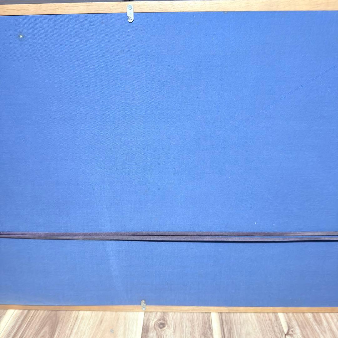 大型 水墨画 松図 肉筆 額装 日本画 横長 アート アンティーク 骨董 古美術