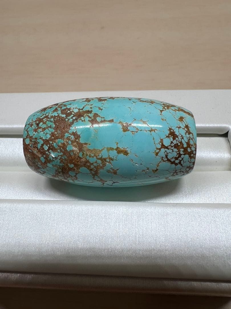 文玩堂：原鉱トルコ石のバレルビーズ