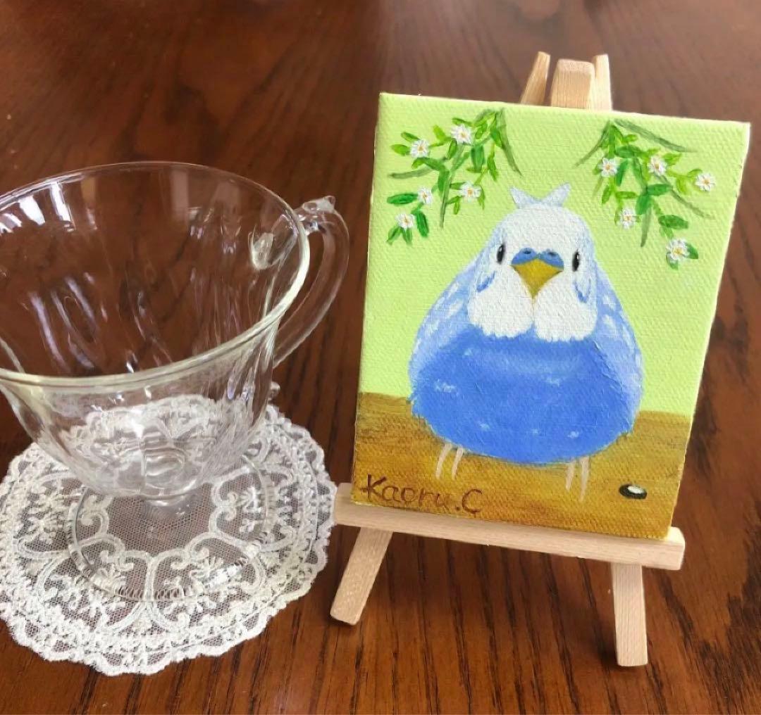 デスク本描き油絵⭐︎模写/F4キャンバス・台付/ピカソwith-a-mandrin