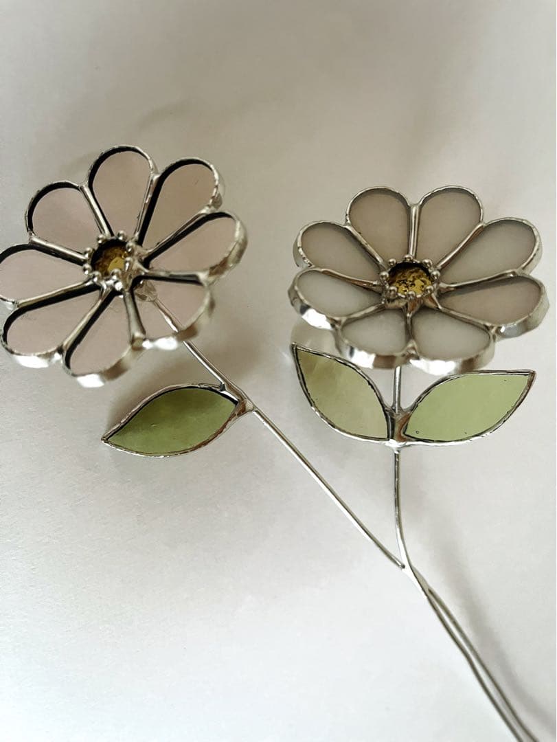 mimibaton ステンドグラスの小さな一輪挿し（ステンドグラスフラワー付き）