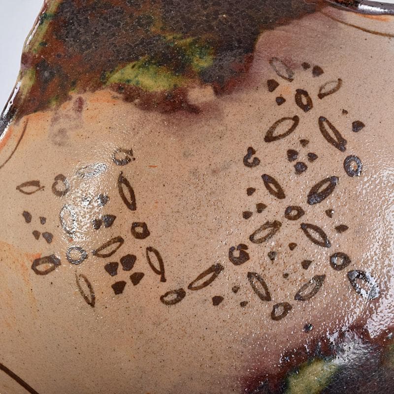 和食器　瀬戸織部　鳴海織部　加藤作助作　割山椒向付　五客　時代箱付　VR9005