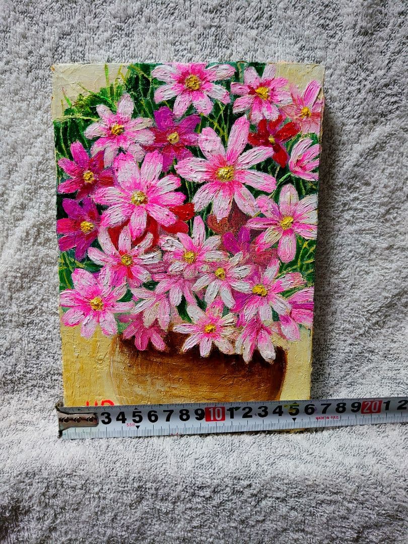 油絵 絵画 コスモス【SM号】