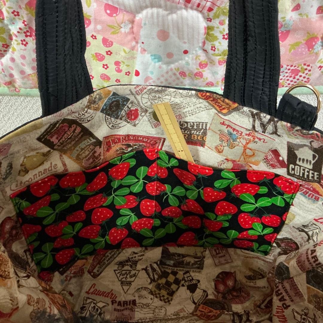 も*ん様 ネコ耳トートバッグ❣️ヌビ生地❣️ミニバニティ付❣️着ぐるみリトルサン