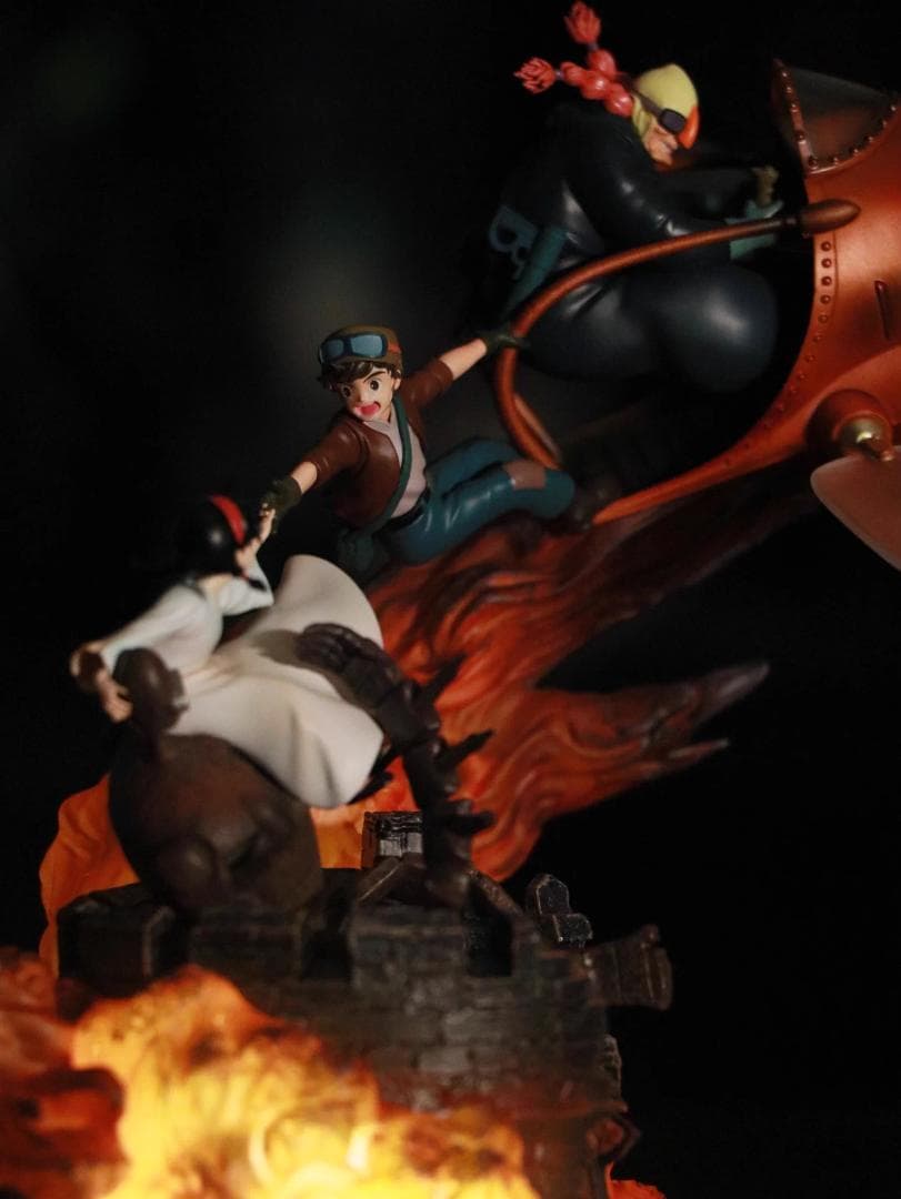 宮崎駿 天空の城ラピュタ バスがシータを救うGK 彫刻フィギュア