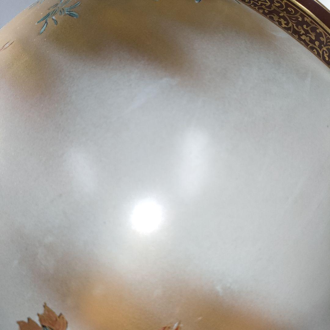 A1318-4/九谷焼/錦水 造/金彩色絵花鳥図花瓶/花器/花入/華道具/飾壷/