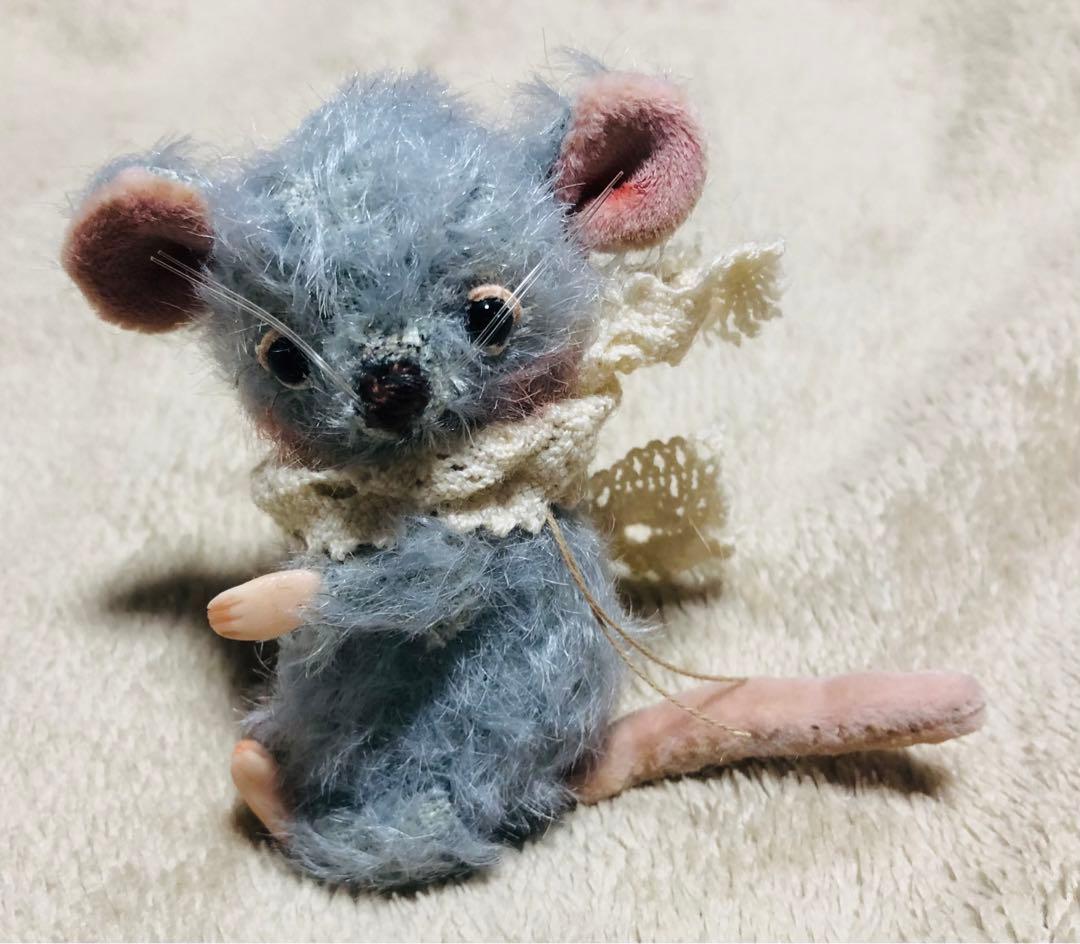 hacodeco様　ねずみ　水色ねずみ　作家　ぬいぐるみ