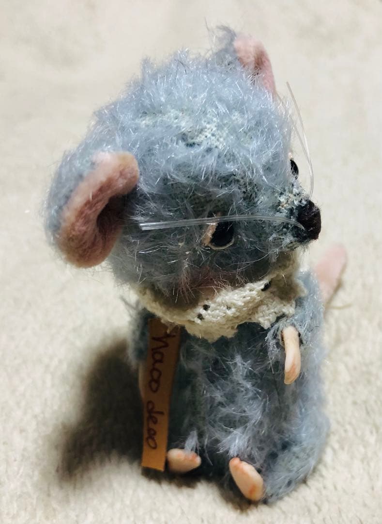 hacodeco様　ねずみ　水色ねずみ　作家　ぬいぐるみ
