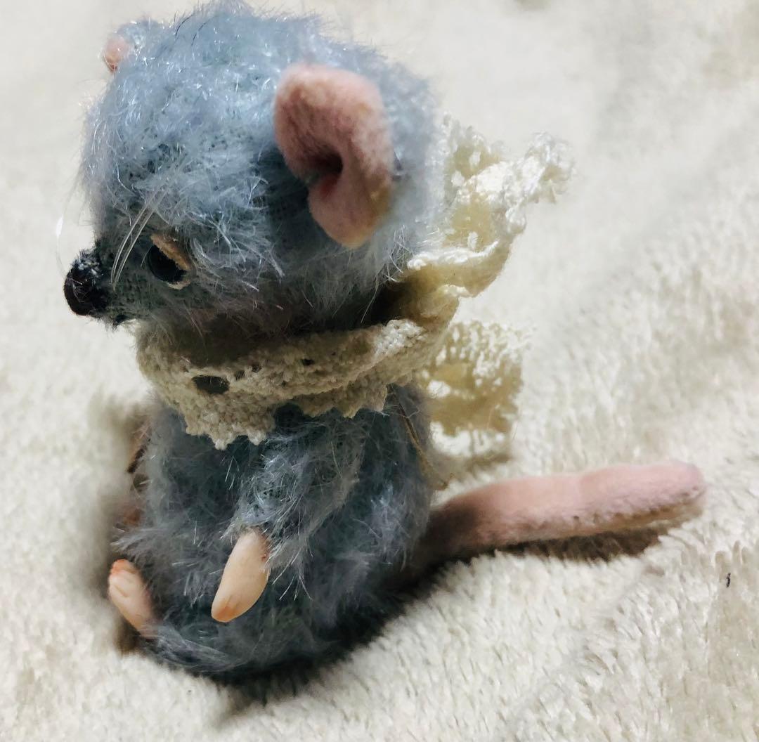 hacodeco様　ねずみ　水色ねずみ　作家　ぬいぐるみ