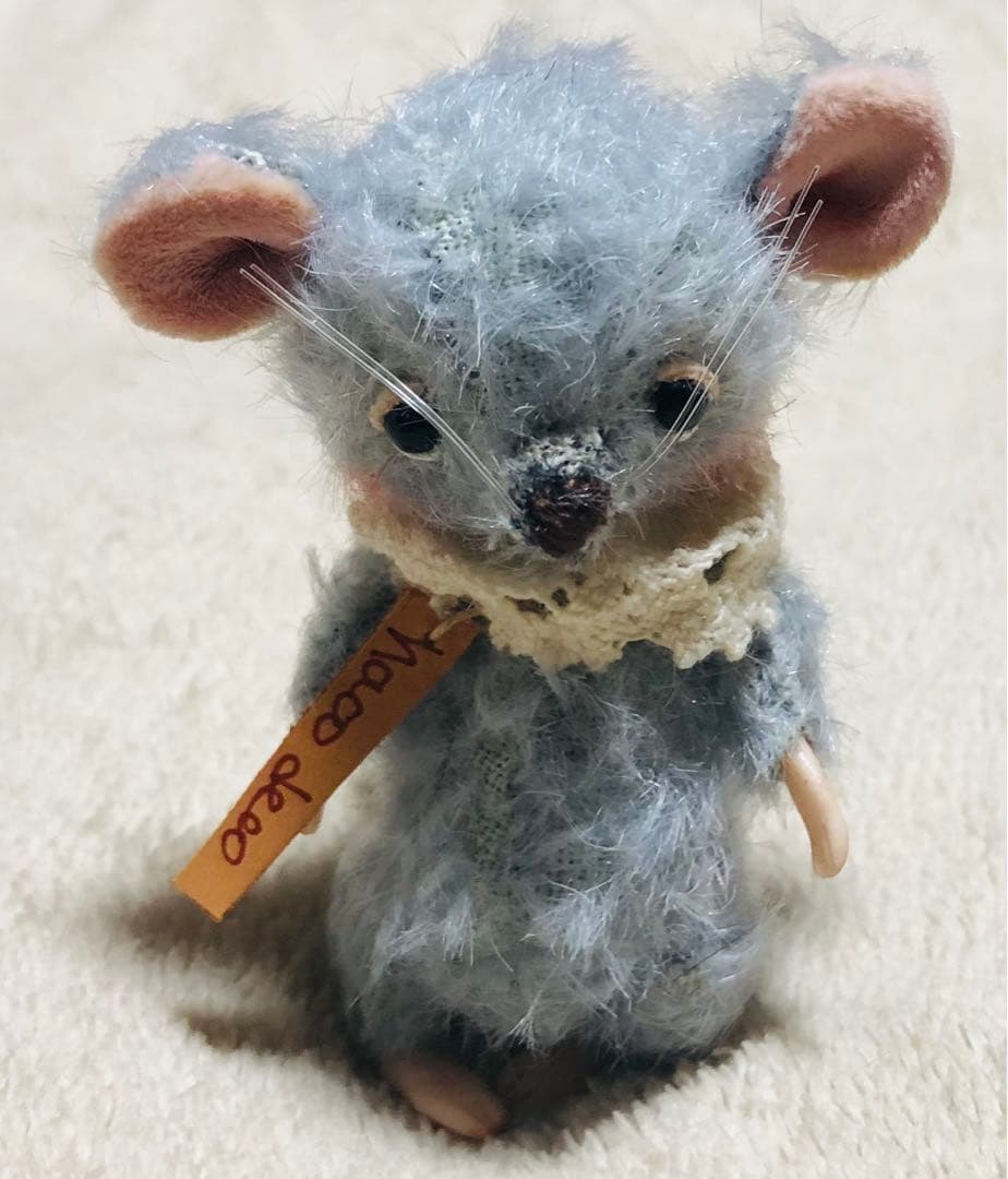 hacodeco様　ねずみ　水色ねずみ　作家　ぬいぐるみ