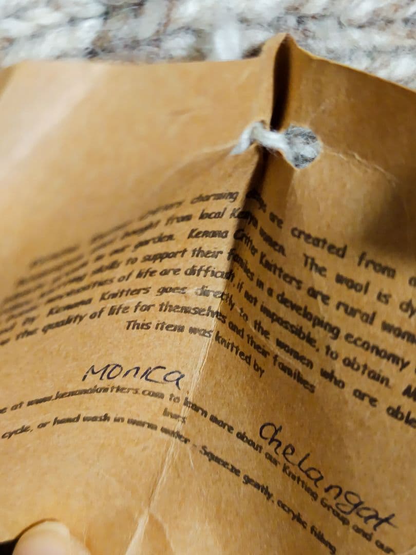 kenana knittrsウールのあみぐるみお猿さんと象さん