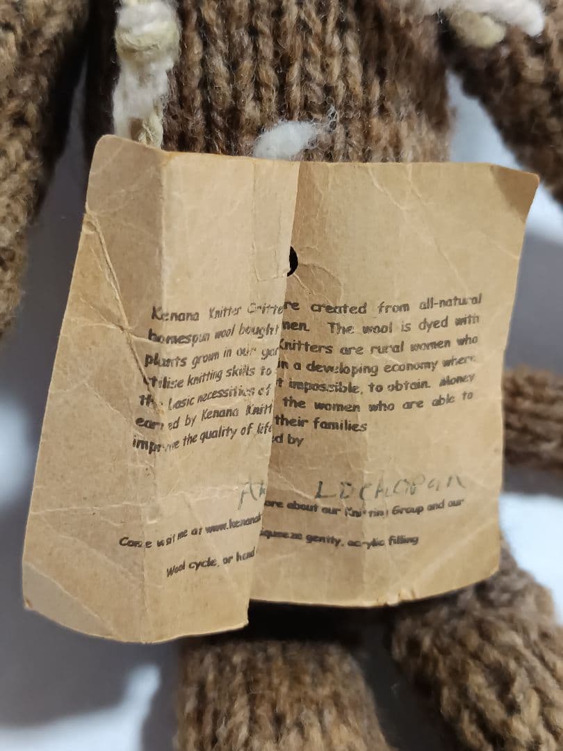 kenana knittrsウールのあみぐるみお猿さんと象さん