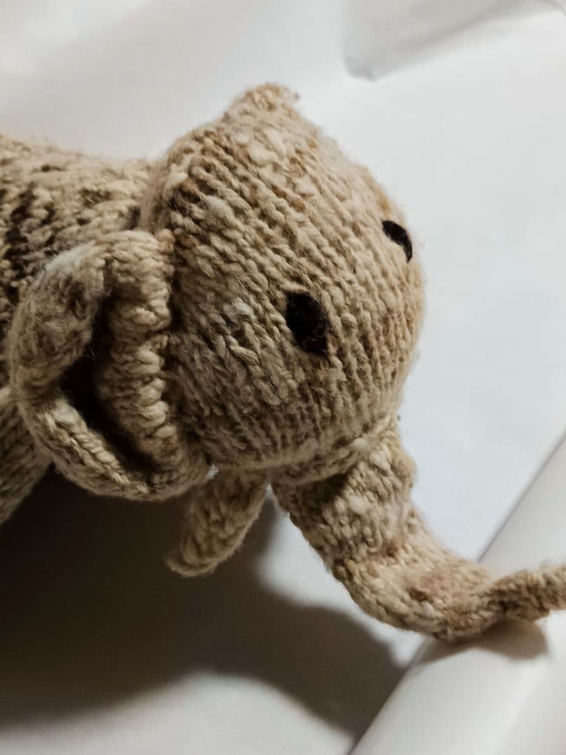 kenana knittrsウールのあみぐるみお猿さんと象さん