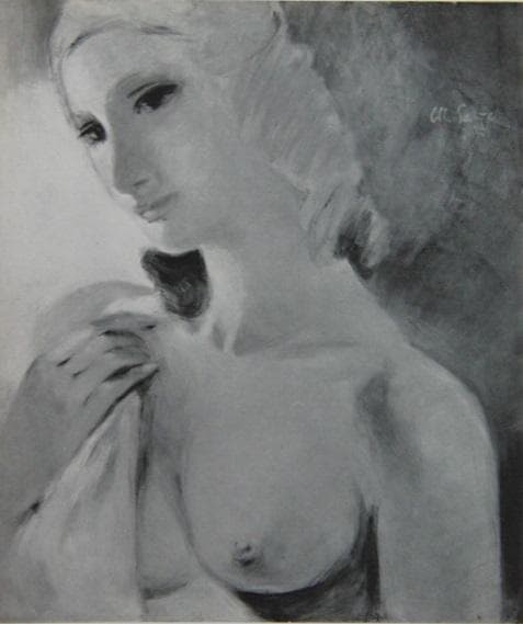 斎藤光子、【朝・あるムード】、希少画集画、新品高級額・額装付