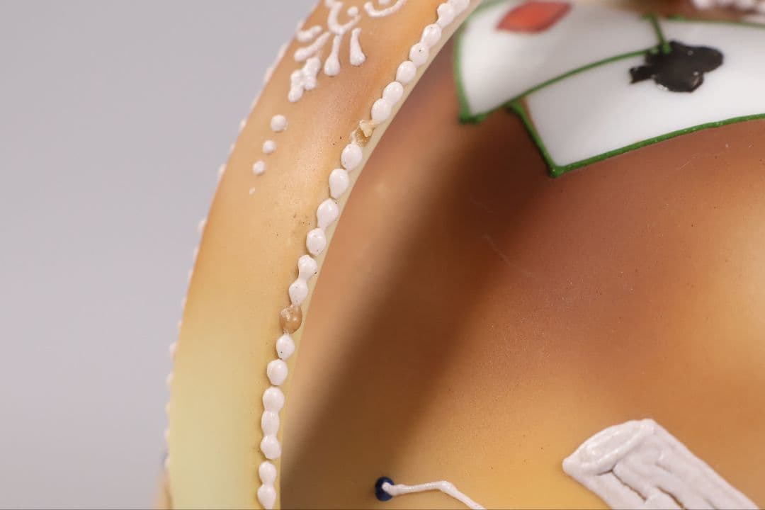 【CM322】オールドノリタケ トランプ スリーハンドル 葉巻入れ 蓋物 盛上