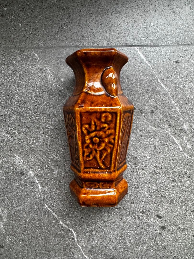 ヴィンテージ　ソンべ焼き　ベトナム陶器　バッチャン　花瓶