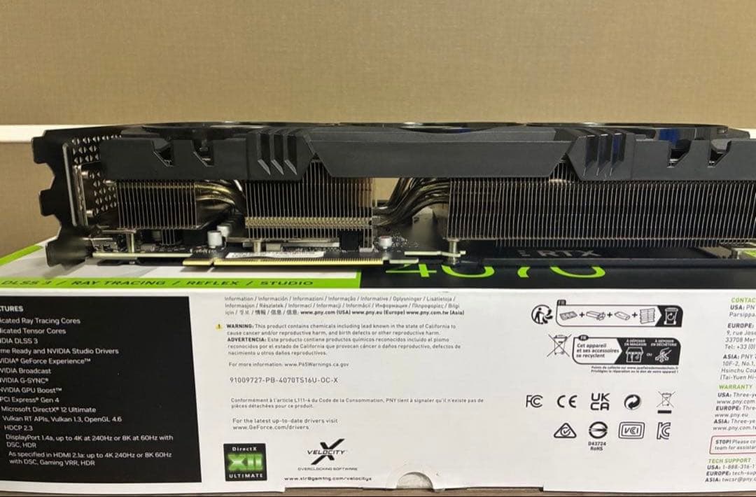 【本日発送】【最安値美品】PNY RTX 4070 Ti SUPER 16GB