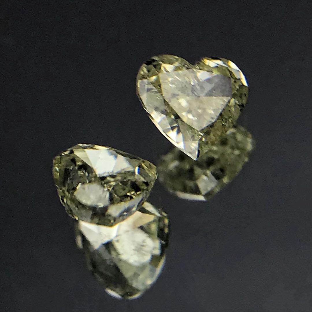 天然ダイアモンドハートカットルースネックレスピアスリング素材ハンドメイド