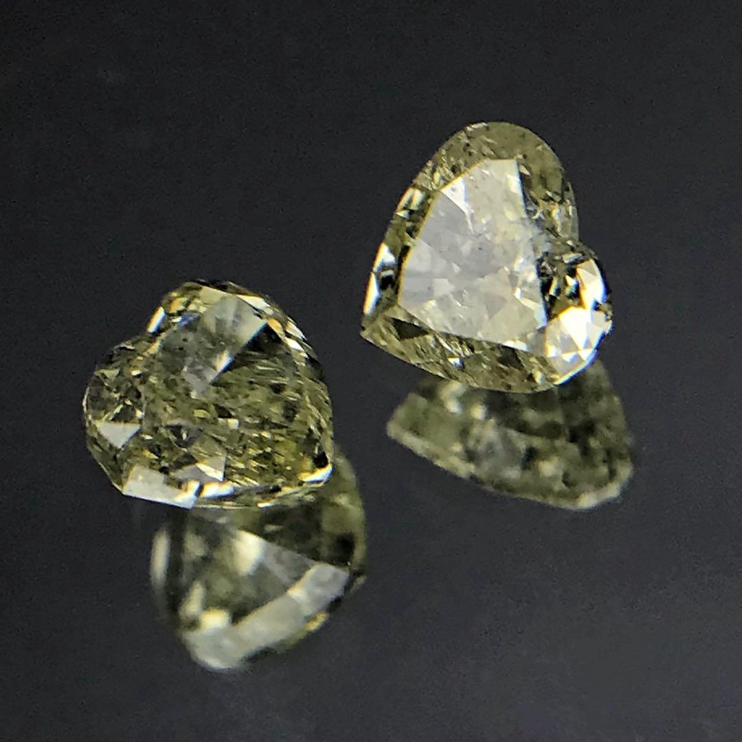 天然ダイアモンドハートカットルースネックレスピアスリング素材ハンドメイド