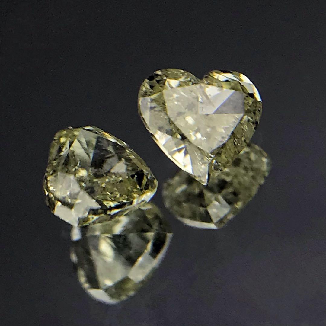 天然ダイアモンドハートカットルースネックレスピアスリング素材ハンドメイド