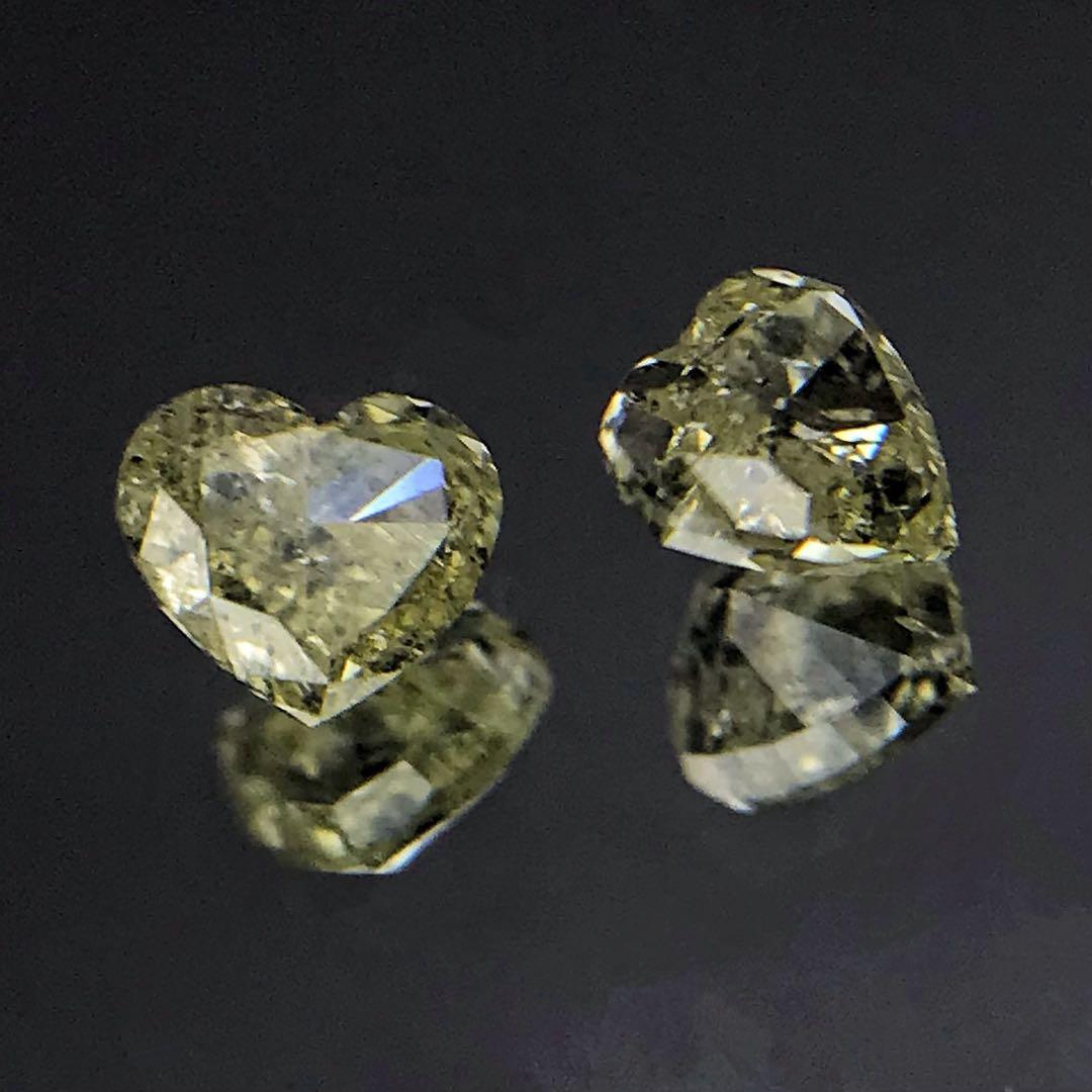 天然ダイアモンドハートカットルースネックレスピアスリング素材ハンドメイド