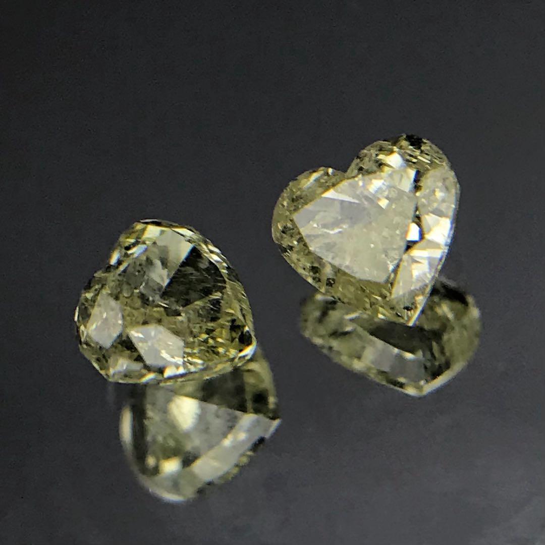 天然ダイアモンドハートカットルースネックレスピアスリング素材ハンドメイド