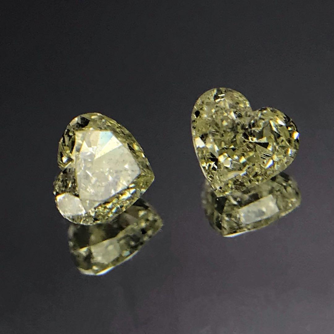 天然ダイアモンドハートカットルースネックレスピアスリング素材ハンドメイド