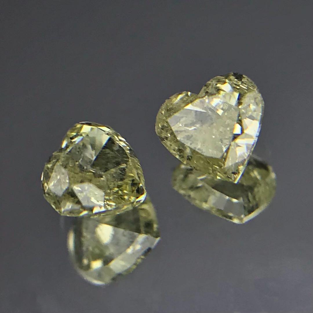 天然ダイアモンドハートカットルースネックレスピアスリング素材ハンドメイド