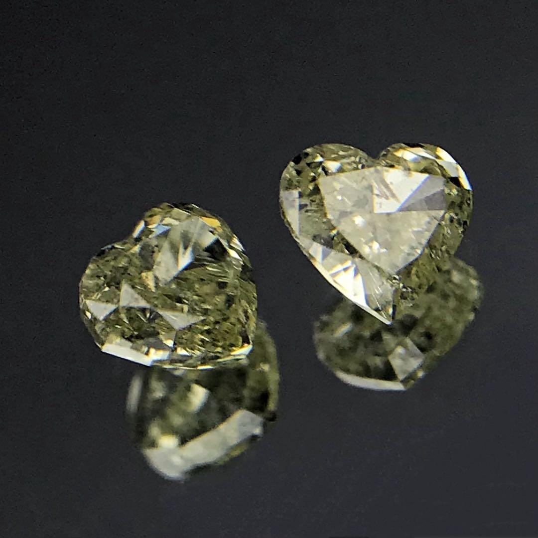 天然ダイアモンドハートカットルースネックレスピアスリング素材ハンドメイド