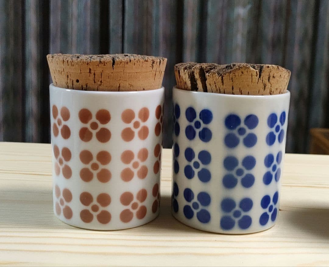 【新品未使用】倉敷意匠計画室　キャニスター4柄セット コルク蓋 小物入れ