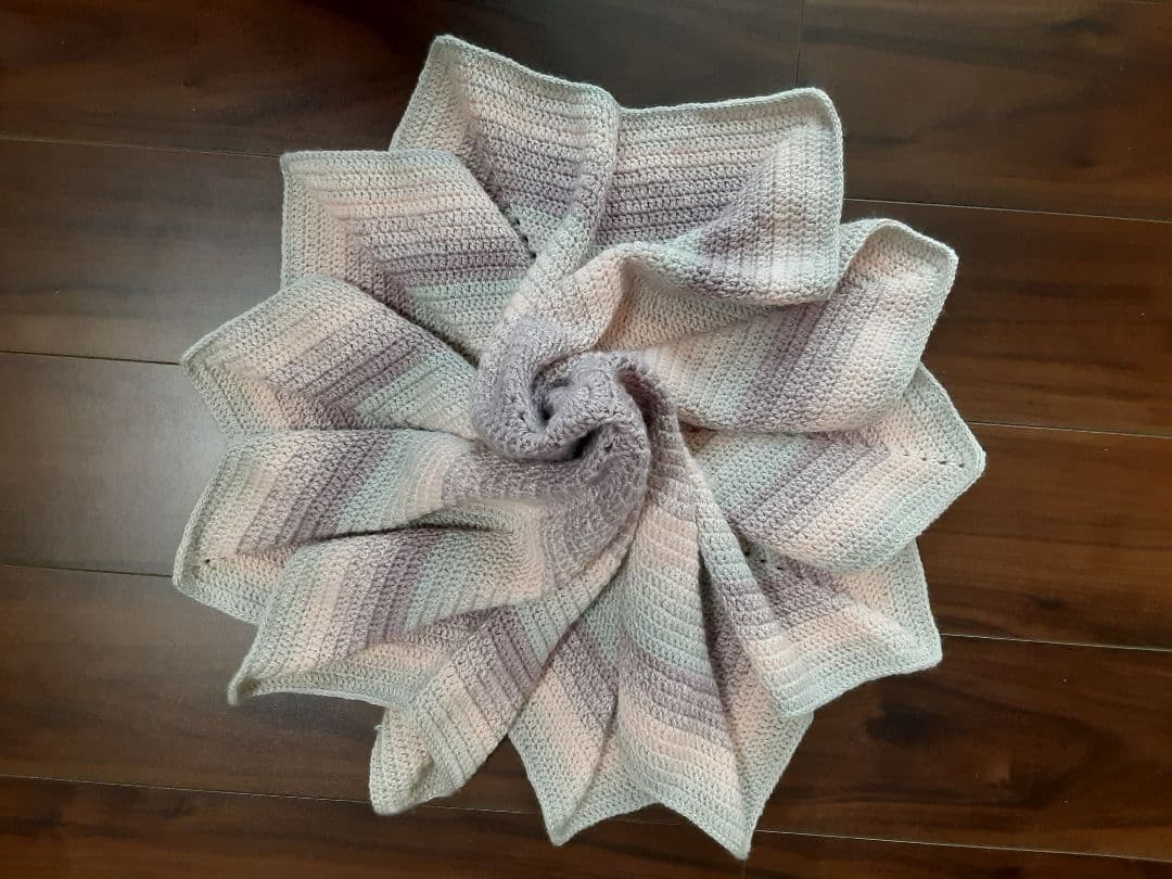 T3ハンドメイド　 星形ブランケット　ひざ掛け　ショール　ストール