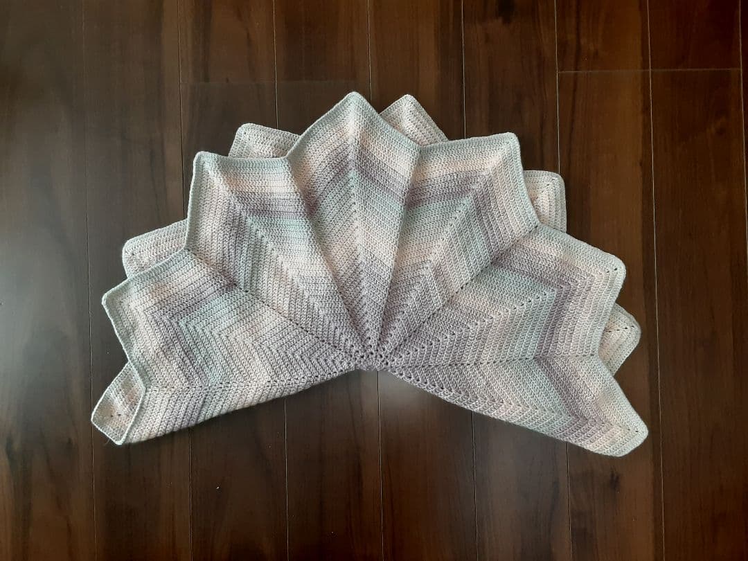 T3ハンドメイド　 星形ブランケット　ひざ掛け　ショール　ストール