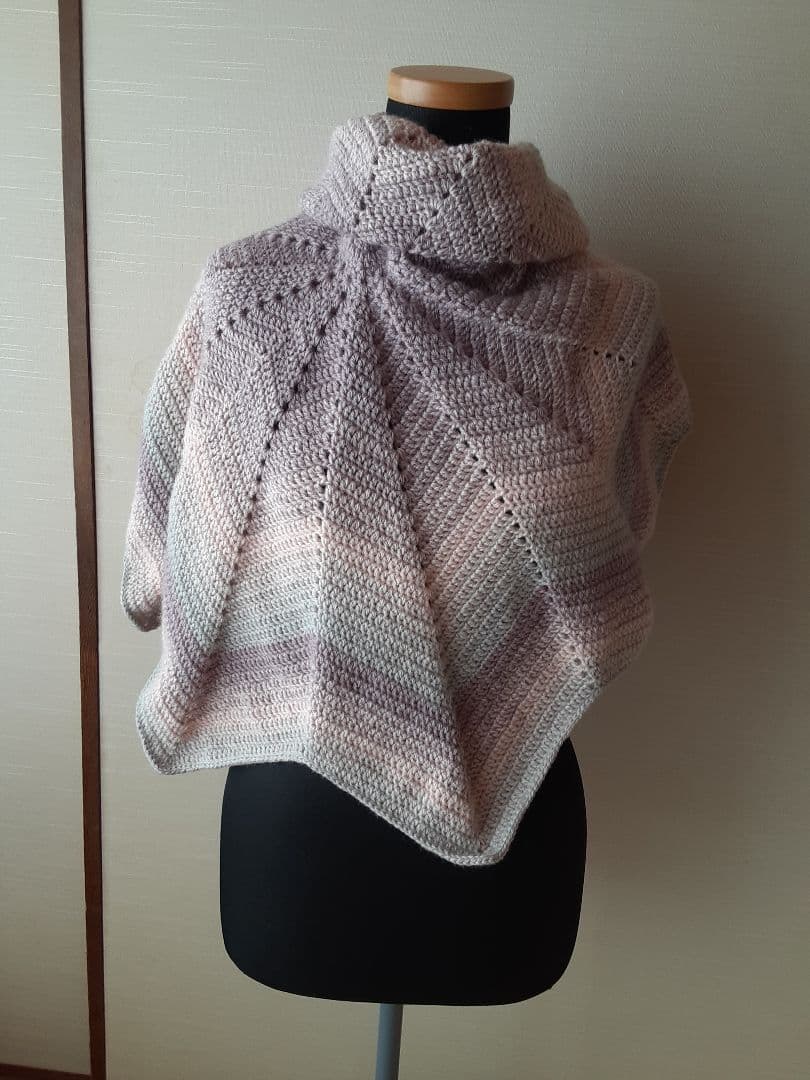 T3ハンドメイド　 星形ブランケット　ひざ掛け　ショール　ストール