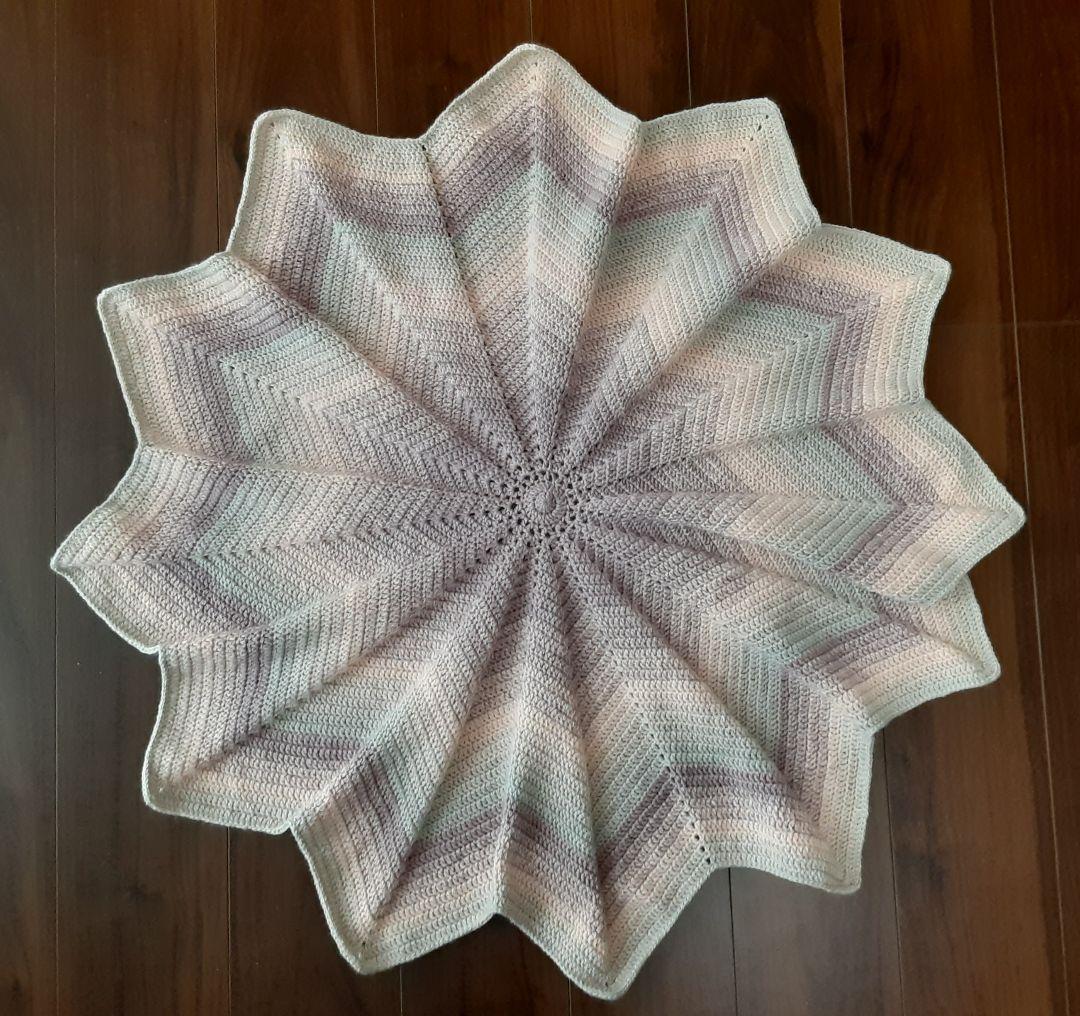 T3ハンドメイド　 星形ブランケット　ひざ掛け　ショール　ストール