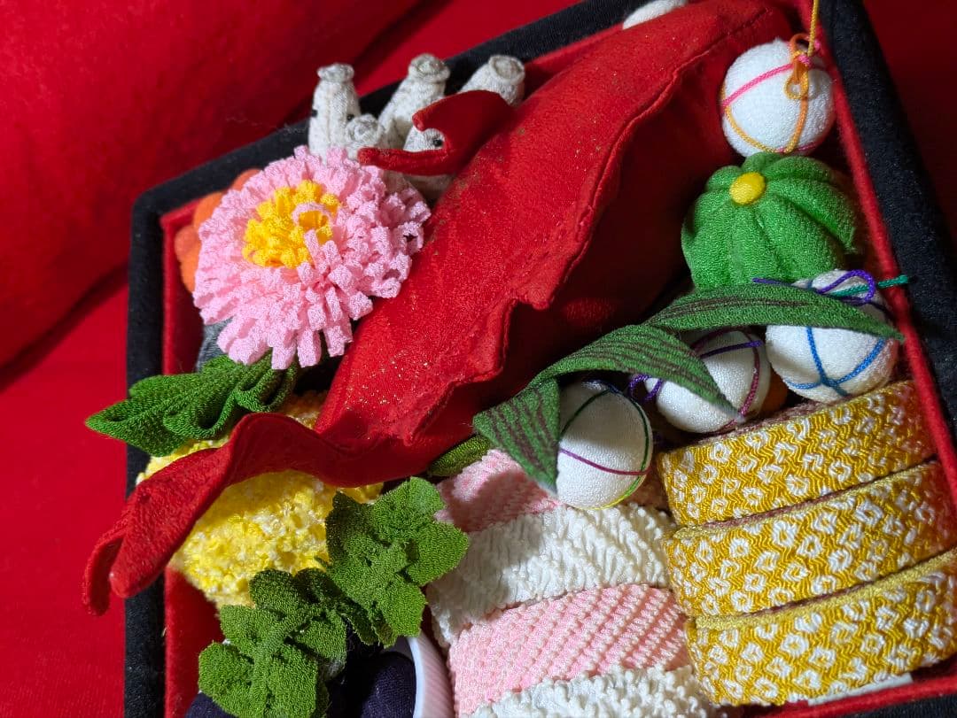 ちりめん細工　おせち料理　古布　お祝い　食品サンプル　ハンドメイド
