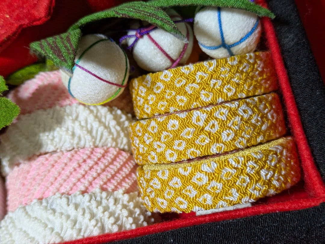 ちりめん細工　おせち料理　古布　お祝い　食品サンプル　ハンドメイド