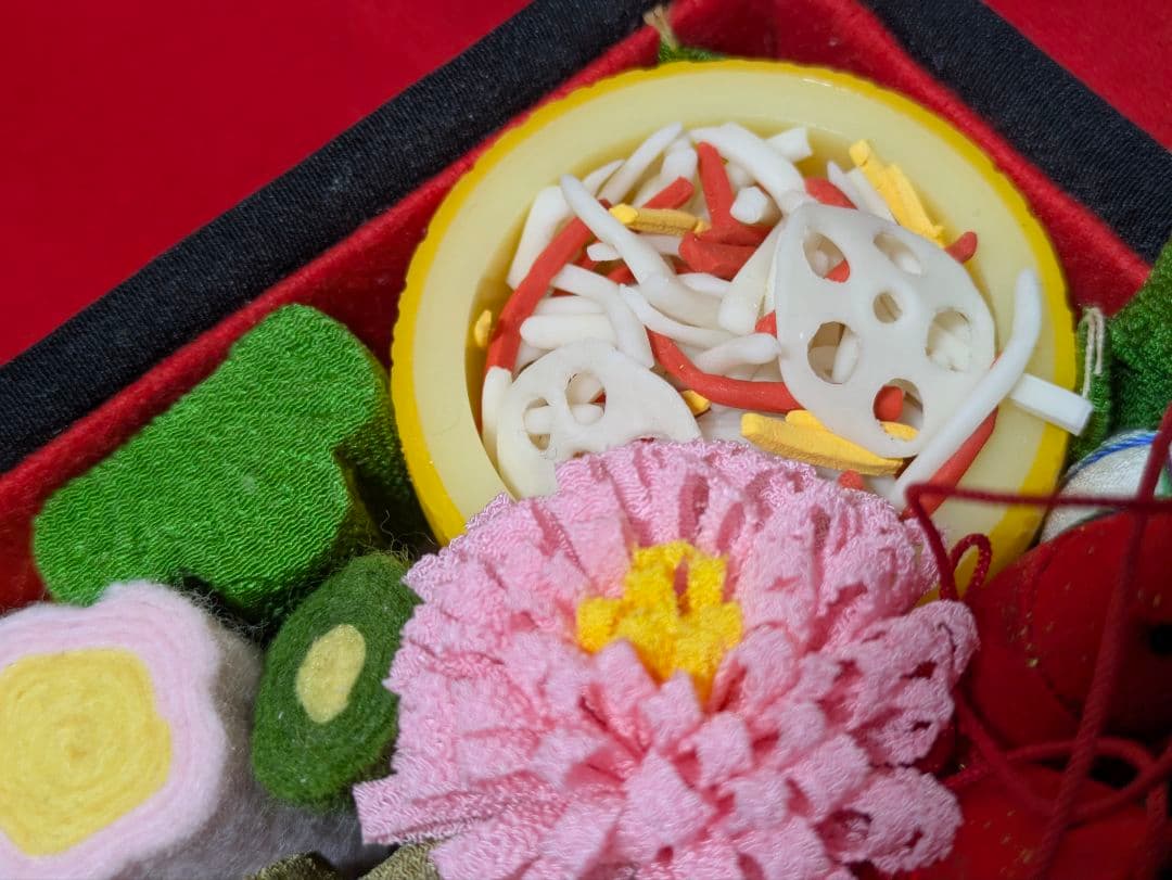 ちりめん細工　おせち料理　古布　お祝い　食品サンプル　ハンドメイド