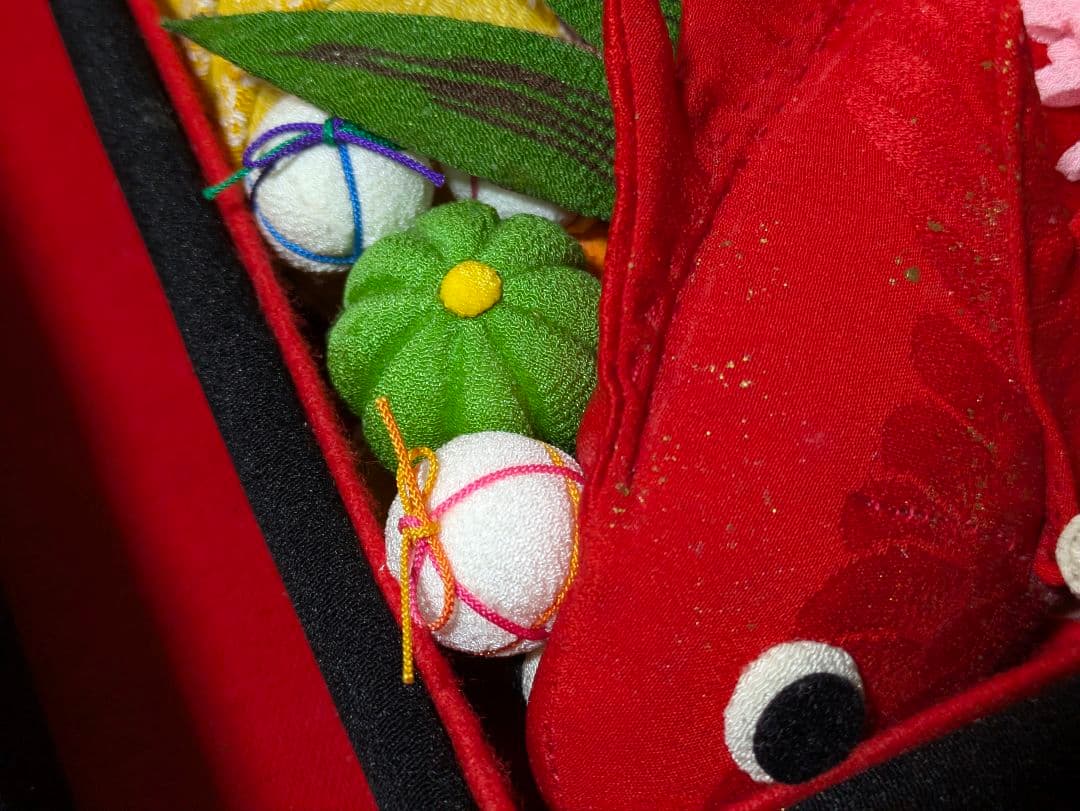 ちりめん細工　おせち料理　古布　お祝い　食品サンプル　ハンドメイド