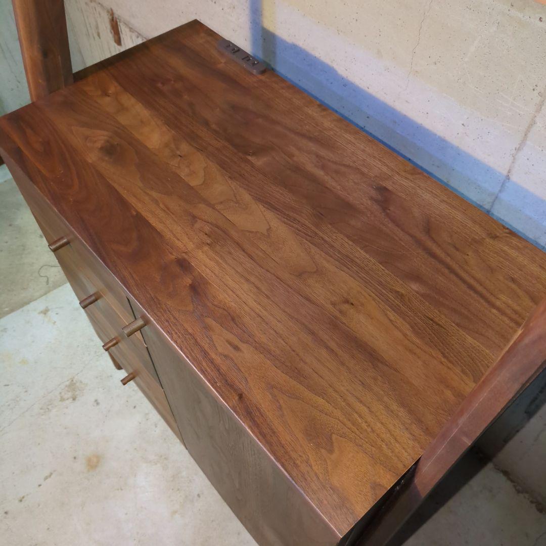 天然木 福岡大川マルヨシ民芸家具 DEEP 片開きシェルフキャビネット 壁面収納