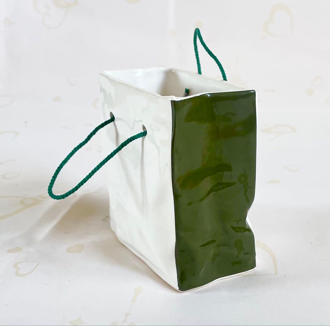 ★廃盤激レア品！Harrods 陶器小物入れ ハロッズバッグデザイン