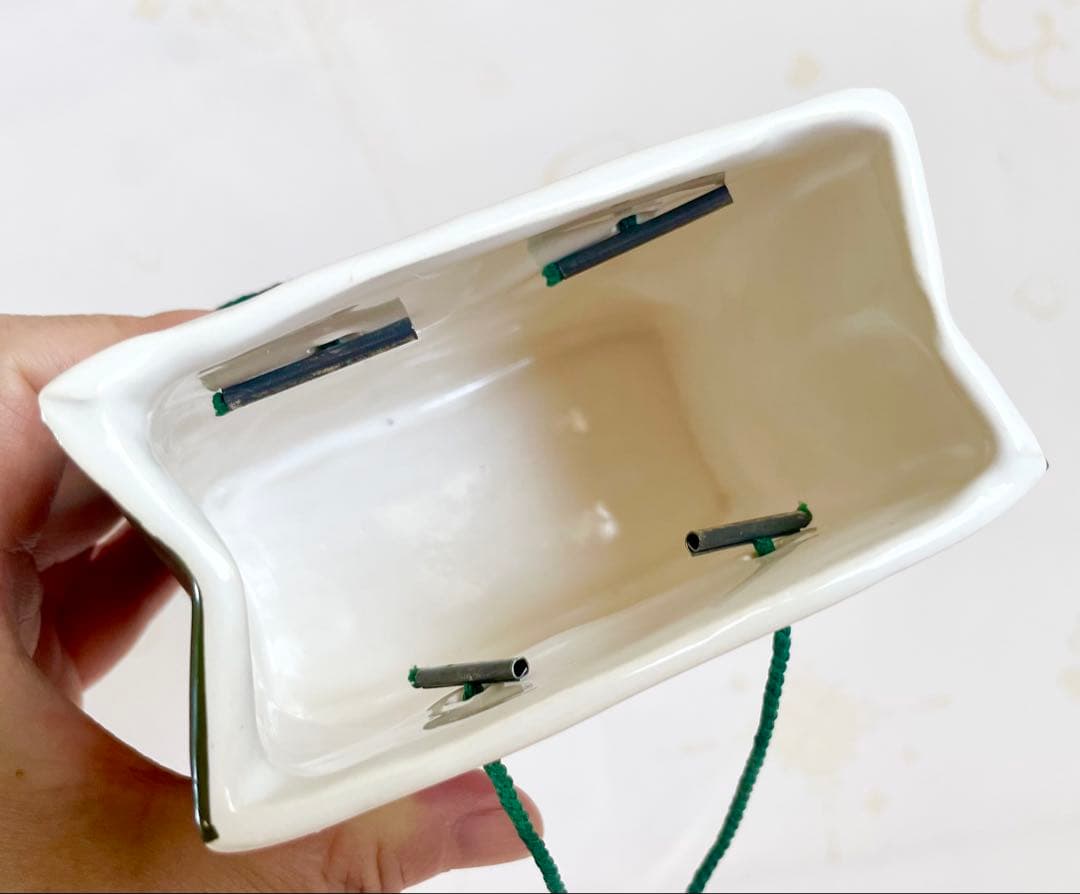 ★廃盤激レア品！Harrods 陶器小物入れ ハロッズバッグデザイン
