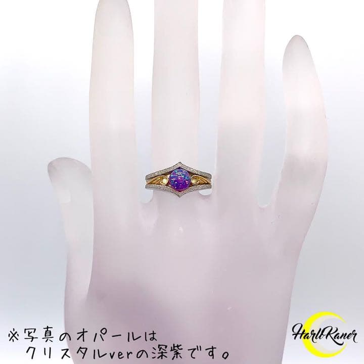 ☆10色のオパールから選べる☆ Moon the wingリング